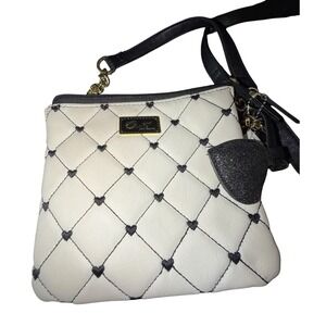 Luv Betsey by Betsey Johnson Crossbody Bag Women Small White Black Heart